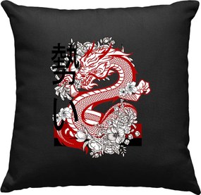 Sárkány párna Argesszív művészet 4 fekete