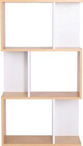 Könyvespolc, tűnyalábos fenyő/fehér, ERDEM NEW TYP 1