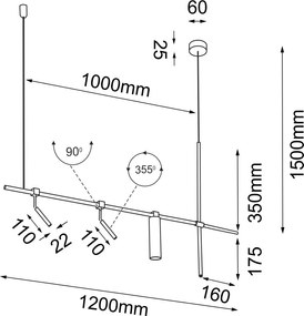 Antigo Namasu 7862 Függőlámpa 2x40W/G9|1x10W/GU10 IP20