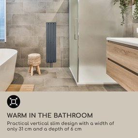 Blumfeldt Ontario, radiátor, 120 x 30, 380 W, falra szerelhető