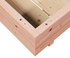 vidaXL tömör duglászfenyő kerti virágláda 100 x 100 x 26,5 cm