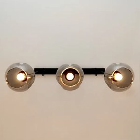 Csillár zsinóron LILI 3xE27/15W/230V fekete/szürke