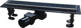 Euro Standard zuhanyfolyóka - MATT FEKETE - Ø 50 mm kifolyással - 60 cm