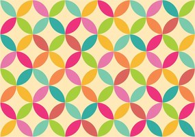 Fotótapéta Színes Ovális Absztrakt Geometria a nappaliba 208x146 +ragasztó