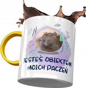 Sárga Kapibara Bögre Születésnapra Névnapra Ajándék Nyomtatott Fotóval