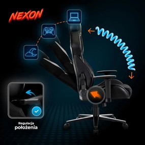 Gaming forgószék fekete/fehér színben. NEXON