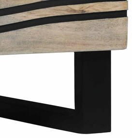TV Szekrény fiókkal Fehér 70 x 33 x 46 cm tömör mangófa