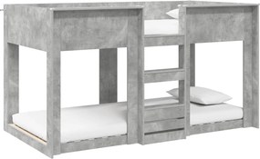 vidaXL Szükidő ágy Beton Szürke 75 x 190 cm Faanyag