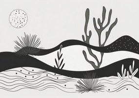 Poszter 100x70cm Kert az éjszakában