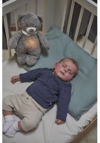 Nattou - Snuggle buddy dallammal és világítással SLEEPY BEAR 4in1 szürke