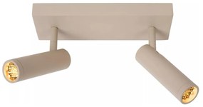Lucide 22974/02/41 - GRADO irányítható spotlámpa 2x GU10/8W/230V bézs