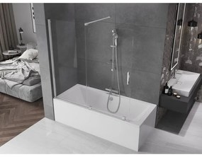 Mexen Velar, 2 szárnyas eltolható kádparaván 160 x 150 cm, 8mm átlátszó üveg, króm profil, 896-160-000-01-01