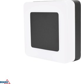 Homlokzati lámpatest Plafon Led fali lámpa 8W Meleg szín 3000K IP65 Grafit