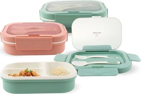 Uzsonnásdoboz műanyag kanál és villa