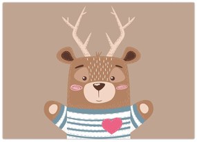 Kép - Szarvas csíkos ingben (70x50 cm)