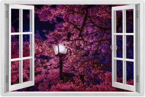 Poszterek 120x80 Mély éjszaka Lámpa Virágok