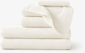 Goldea pamut frottír törölköző / fürdőlepedő micro pure - vanília 30 x 50 cm