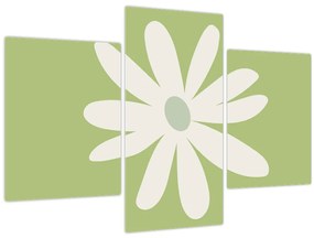 Kép - Hippik, zöld virágok N⁰2 (90x60 cm)