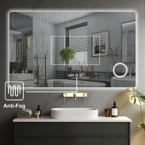 IREDA Fürdőszobatükör LED világítással 80 x 60 cm