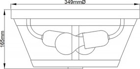 Feiss HARROW FE-HARROW-F Süllyesztett mennyezeti lámpa 2x60W/E27
