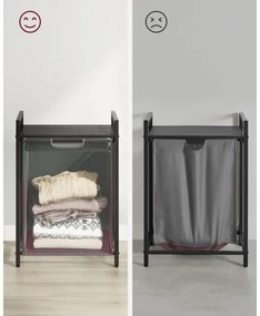 REX mosókosár fekete/szürke