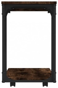 füstös tölgy színű szerelt fa keres kisasztal 50 x 35 x 55,5 cm