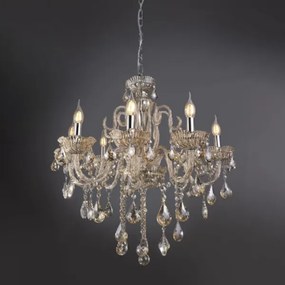 Paul Neuhaus 3081-97 - Kristálycsillár láncon GRACIA 8xE14/40W/230V arany