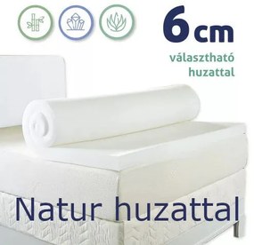 Ortho-Sleepy Memory topper fedőmatrac, Antiallergén huzattal, 6cm magas, 90x200cm
