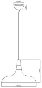 Lámpa Mennyezeti lámpatest SKANDI 4,7504,AC220-240V,50/60Hz,1*E27,IP20,átmérő 35CM,egyes,fehér