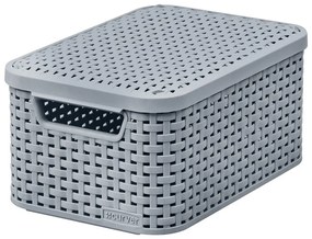 Szürke fedeles műanyag tárolódoboz 20x29x14 cm Style – Curver