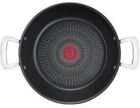 Mély serpenyő fedéllel, Tefal, korlátlan, 26 cm Ø, alumínium / titán / üveg