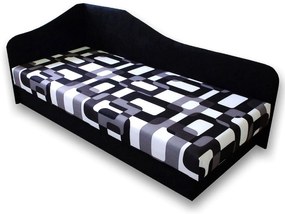 Egyszemélyes ágy (dívány) 80 cm Lady 87 (fekete 39 + Gusto 12) (B). 793113