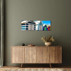 Kép - Brighton Beach, Melbourne, Ausztrália (órával) (90x30 cm)