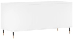 fehér szerelt fa hanglemezszekrény 100 x 38 x 48 cm