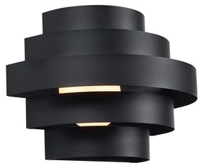 Modern fekete fali lámpa LED-del, 3 fokozatban dimmelhető - Lines