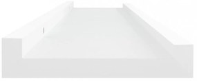2 db fehér MDF szegélypolc képkeretekhez 40 x 9 x 3 cm