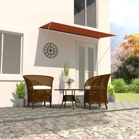 narancssárga és barna feltekerhető napellenző 300 x 150 cm