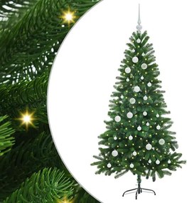 vidaXL Karácsonyfa 150 LED-del állvánnyal Zöld 150 cm PE