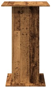 antik fa színű szerelt fa bárasztal tárolóval 60 x 60 x 102 cm