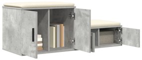 Beton Szürke Tároló Szekrény 103x41x40 cm Mérnöki Fa