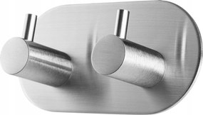 Fürdőszobai Törölközőtartó Tartó 2 Akasztós Öntapadós Ezüst Erős