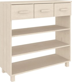 vidaXL HAMAR mézbarna tömör fenyőfa tálalóasztal 90 x 35 x 90 cm