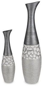 Kerámia padlóváza szürke-ezüst 40 cm