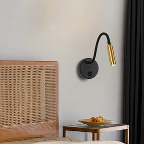 Brilagi - LED Dimmelhető flexibilis fali lámpa MAYA 1xG9/4W/230V fekete/arany