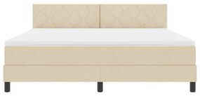 Box Spring Ágy Matraccal Krém 180x200 cm Szövet
