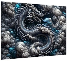 Kép – Sárkány a füstben (70x50 cm)