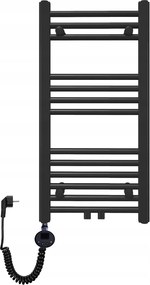Fürdőszobai dekoratív létraradiátor elektromos Trm 800x400 fekete