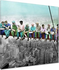 Vászonkép 90x90 Munkások a gerendán Színes