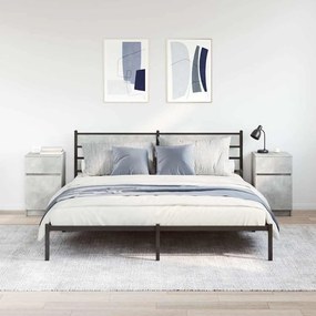 2 db betonszürke szerelt fa éjjeliszekrény 39x35x65 cm