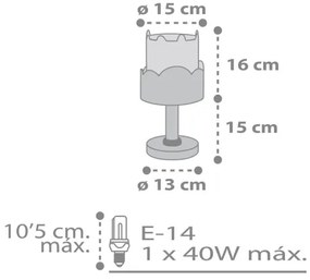 Dalber 61151S - Gyermeklámpa BUNNY 1xE14/40W/230V narancssárga